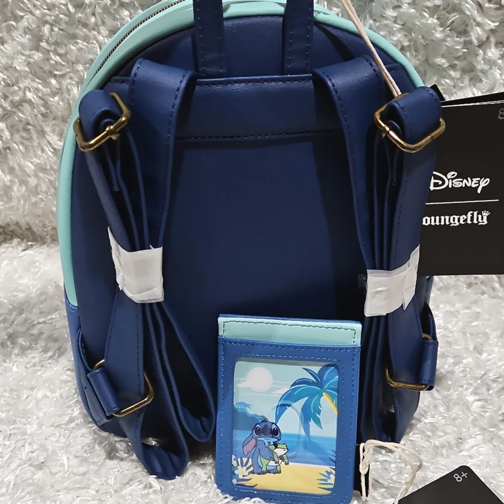 Loungefly Lilo And Stitch Frog mini Backpack And Card Holder